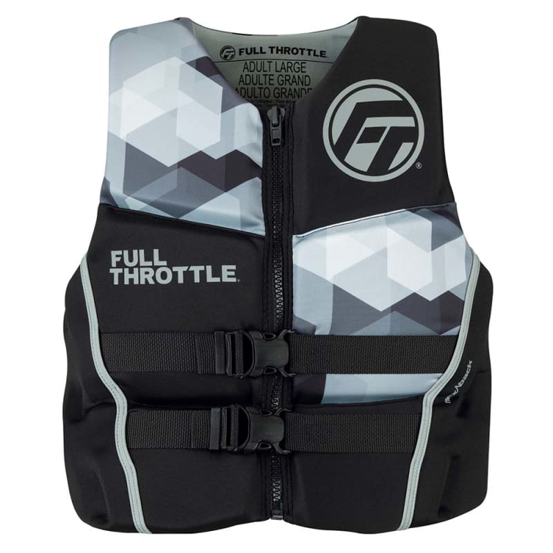 Full Throttle Mens Rapid-Dry Flex-Back Life Jacket - XL - Black/Grey [142500-701-050-22] Brand_Full Throttle, Marine Safety, Marine Safety |