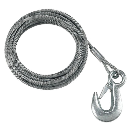 Fulton 7/32 x 50’ Galvanized Winch Cable and Hook - 5,600 lbs. Breaking Strength [WC750 0100] Brand_Fulton, Trailering, Trailering | Winch 