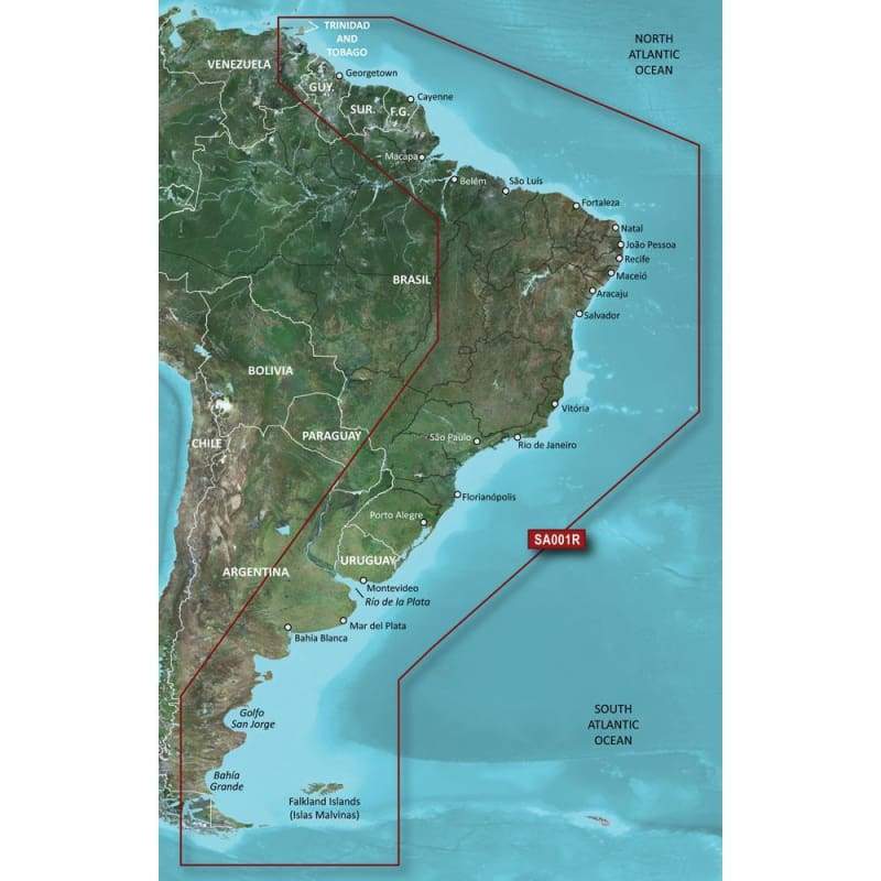 Garmin BlueChart g3 HD - HXSA001R - South America East Coast - microSD-SD [010-C1062-20] Brand_Garmin Cartography Cartography | Garmin