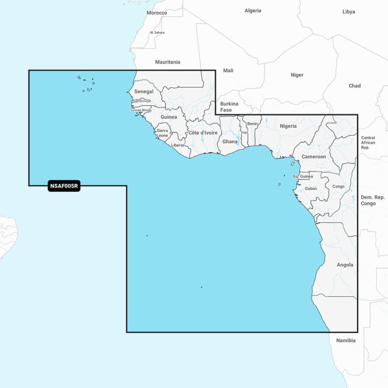 Garmin Navionics+ NSAF005R - Africa West - Marine Chart [010-C1226-20] Brand_Garmin, Cartography, Cartography | Garmin Navionics+ Foreign 