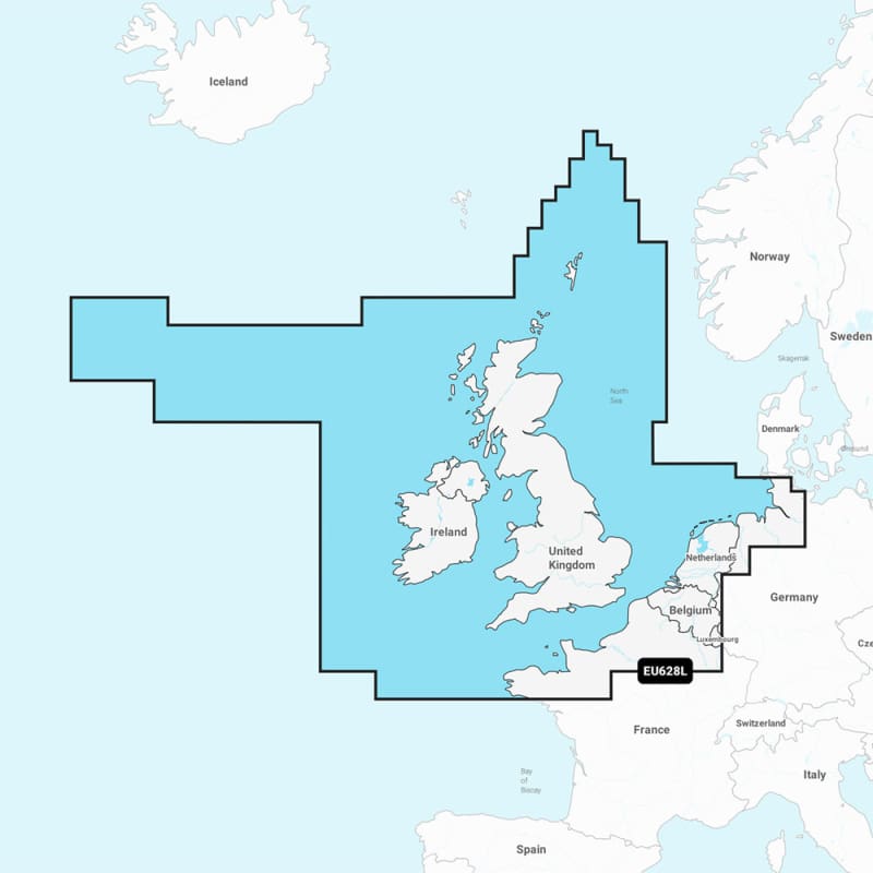 Garmin Navionics+ NSEU628L - U.K. Ireland Holland - Marine Chart [010-C1271-20] 1st Class Eligible, Brand_Garmin, Cartography, Cartography |