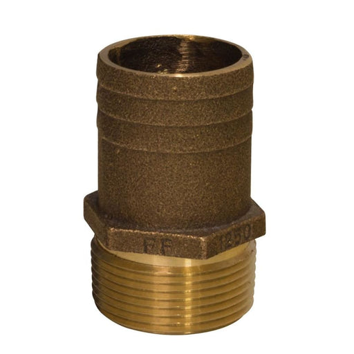GROCO 1-1/2 NPT x 1-3/4 Bronze Full Flow Pipe to Hose Straight Fitting [FF-1500] 1st Class Eligible, Brand_GROCO, Marine Plumbing & 