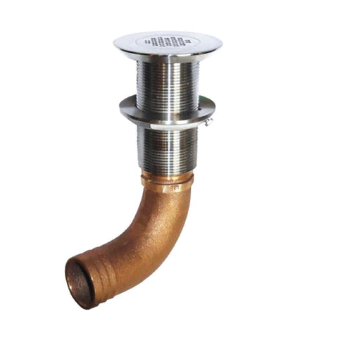 GROCO 1-1/4 Hose Barb Stainless 45 Degree Deck Drain [SCUS-1245] Brand_GROCO, Marine Plumbing & Ventilation, Marine Plumbing & Ventilation |