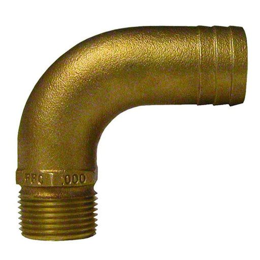 GROCO 1 NPT x 1-1/4 ID Bronze Full Flow 90 Elbow Pipe to Hose Fitting [FFC-1000] 1st Class Eligible, Brand_GROCO, Marine Plumbing &