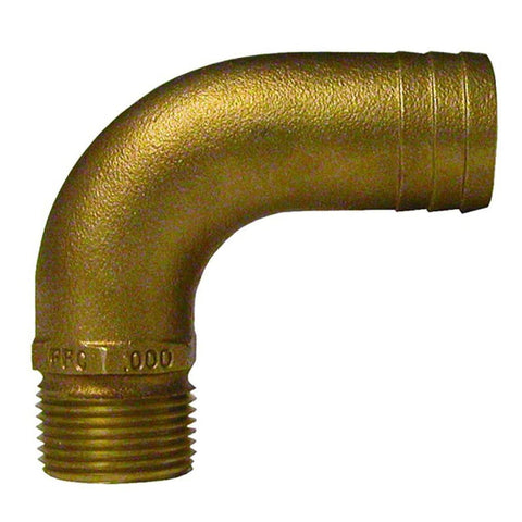 GROCO 3/4 NPT x 1 ID Bronze Full Flow 90 Elbow Pipe to Hose Fitting [FFC-750] 1st Class Eligible, Brand_GROCO, Marine Plumbing & 