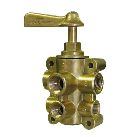 GROCO 6-Port NPT Bronze Fuel Valve 1/2 Main - 3/8 Return [FV-65038] Brand_GROCO, Marine Plumbing & Ventilation, Marine Plumbing &