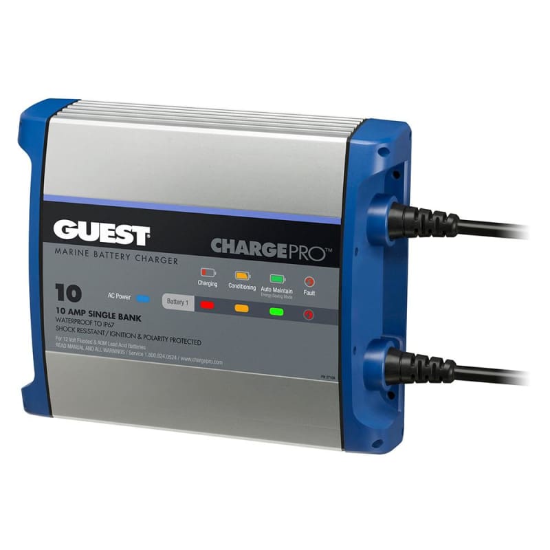 Guest On-Board Battery Charger 10A / 12V - 1 Bank - 120V Input [2710A] Brand_Guest, Electrical, Electrical | Battery Chargers Battery
