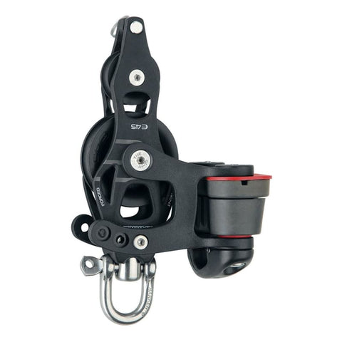 Harken 45mm Single Aluminum Element Fiddle Block w/Swivel Becket 150 Cam Cleat [6234] 1st Class Eligible, Brand_Harken, Sailing, Sailing | 