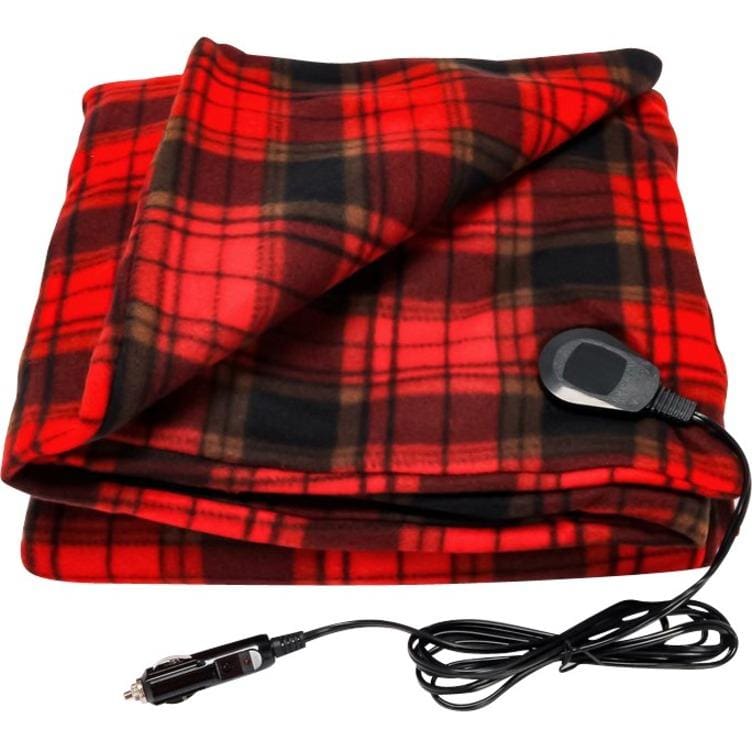 Heated Blanket - 12Volt 59 x 43 Red / Black Plaid BLANKETS, Camping, Camping | Accessories Camco