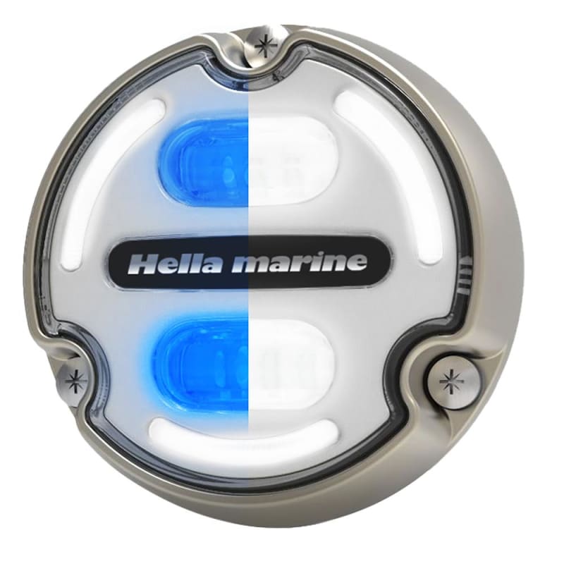 Hella Marine Apelo A2 Blue White Underwater Light - 3000 Lumens - Bronze Housing - White Lens w/Edge Light [016147-101] Brand_Hella Marine,