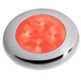 Hella Marine Slim Line LED ’Enhanced Brightness’ Round Courtesy Lamp - Red LED - Stainless Steel Bezel - 12V [980507221] 1st Class Eligible,