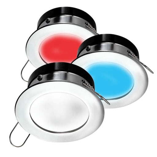 i2Systems Apeiron A1120 Spring Mount Light - Round - Red Cool White Blue - Polished Chrome [A1120Z-11HAE] 1st Class Eligible, 
