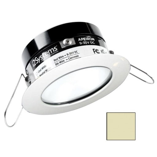 i2Systems Apeiron PRO A503 - 3W Spring Mount Light - Round - Warm White - White Finish [A503-31CBBR] 1st Class Eligible, Brand_I2Systems