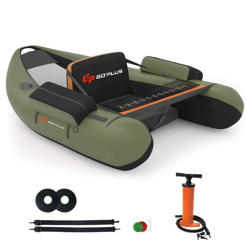 Inflatable Fishing Boat with Adjustable Straps & Storage Pockets GREEN fishing, Hunting & Fishing, inflatable, Outdoor | Fishing 