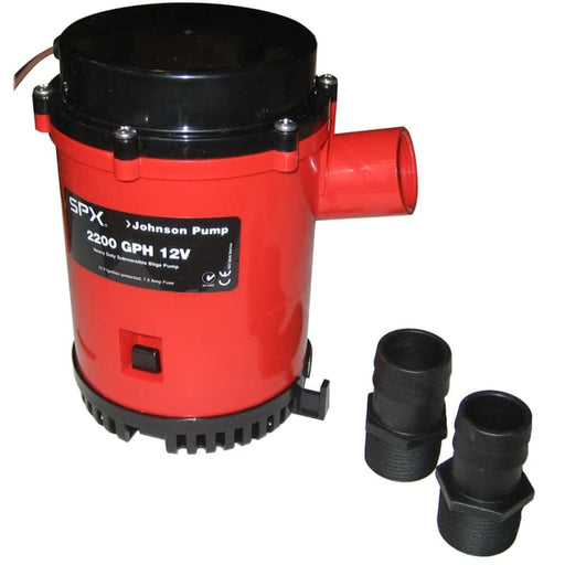 Johnson Pump 2200 GPH Bilge Pump 1-1/8 Hose 12V Threaded Port [22004] Brand_Johnson Pump, Marine Plumbing & Ventilation, Marine Plumbing &