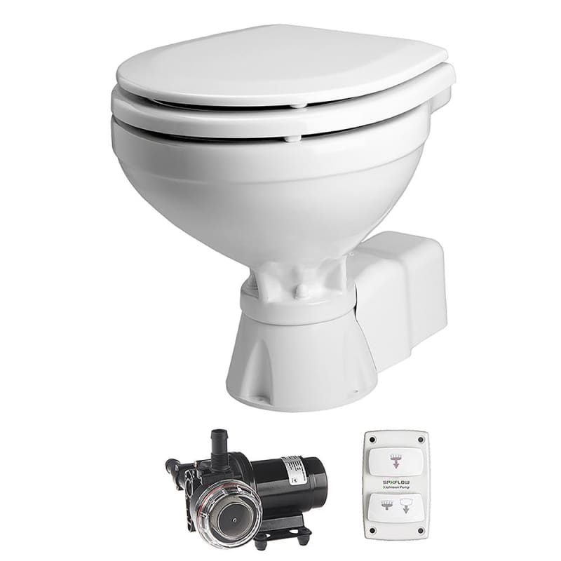 Johnson Pump AquaT Toilet Silent Electric Compact - 12V w/Pump [80-47231-01] Brand_Johnson Pump, Marine Plumbing & Ventilation, Marine