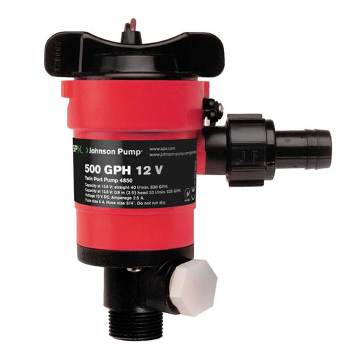 Johnson Pump Twin Port 500GPH Livewell Aerating Pump - 12V [48503] 1st Class Eligible, Brand_Johnson Pump, Marine Plumbing & Ventilation,