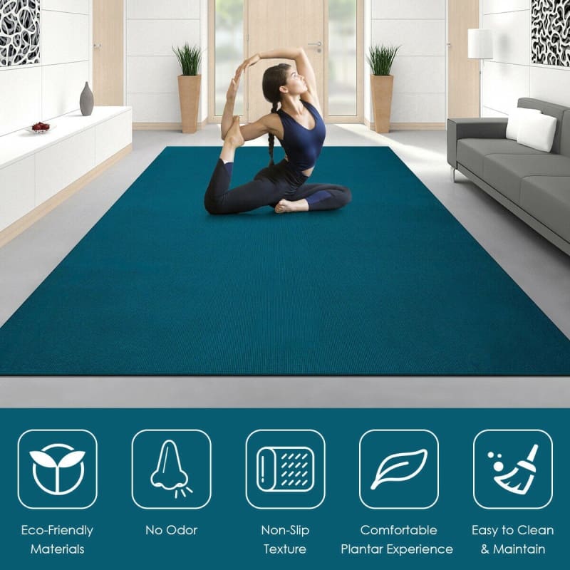 Large Yoga Mat 6’ x 4’ x 8 mm Thick Workout Mats yoga, yoga mat Fitness / Athletic Training Goplus