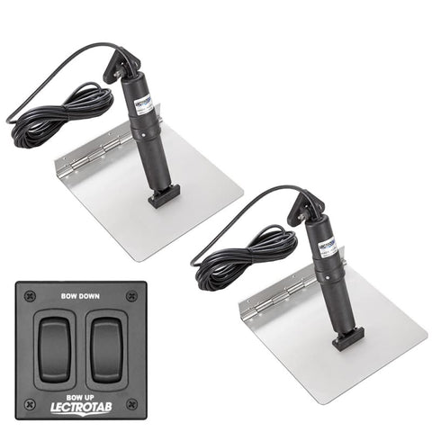 Lectrotab XKA Stainless Steel Trim Tab Kit w/Rocker Switch - 9 x 18 [XKAF9X18] Boat Outfitting, Boat Outfitting | Trim Tabs, Brand_Lectrotab