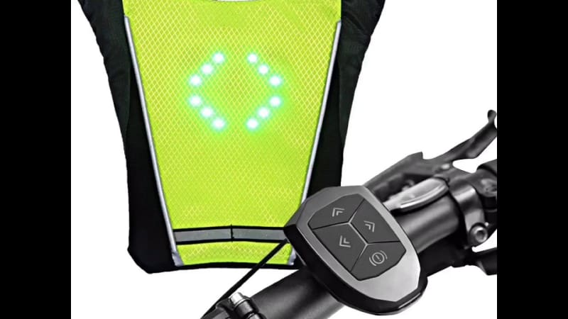 LED Safety Turn Signal Vest (w/ Wireless Remote Control) - Cycling/Running/Walking bicycle, bike, biking, cycle Fitness / Athletic Training 