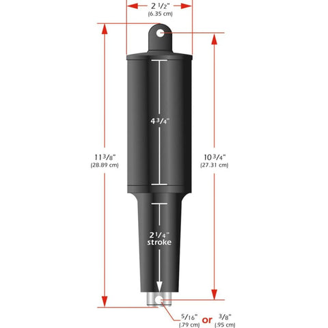 Lenco 101XD Extreme Duty Actuator - 12V - 2 1/4 Stroke - 3/8 Hardware [15056-001] Boat Outfitting, Boat Outfitting | Trim Tab Accessories,