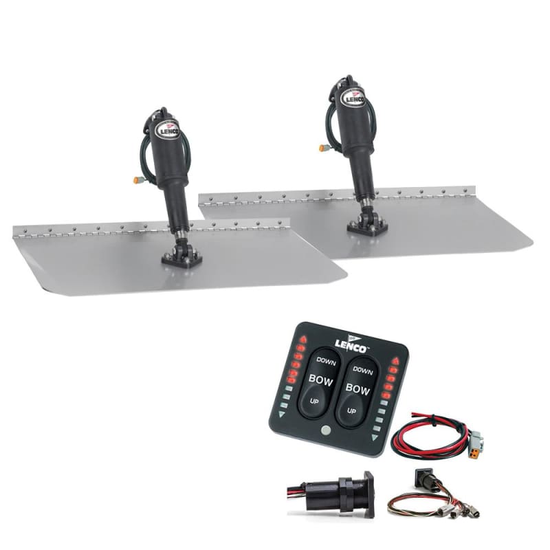 Lenco 12 x 12 Standard Trim Tab Kit w/LED Integrated Switch Kit 12V [15109-103] Boat Outfitting, Boat Outfitting | Trim Tabs, Brand_Lenco