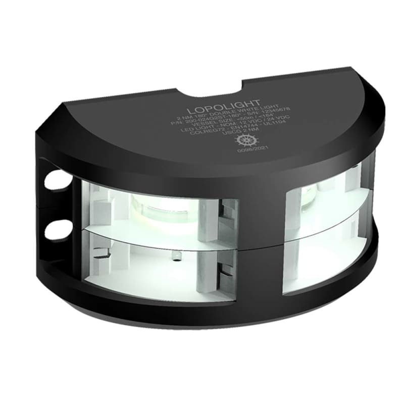 Lopolight Series 200-024 - Double Stacked Navigation Light - 2NM - Vertical Mount - White - Black Housing [200-024G2ST-B] Brand_Lopolight, 