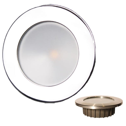 Lunasea Gen3 Warm White RGBW Full Color 3.5 IP65 Recessed Light w/Polished Stainless Steel Bezel - 12VDC [LLB-46RG-3A-SS] 1st Class 