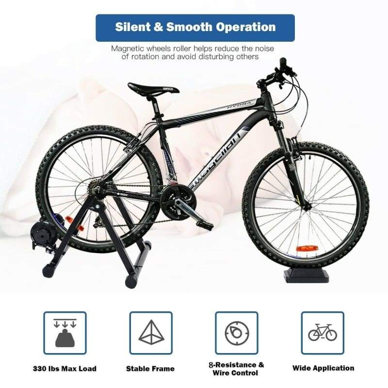 Magnetic Exercise 8 levels of Resistance Indoor Bicycle Trainer bicycle, cardio, exercise, exercise equipment, outdoors Sports & Outdoors 