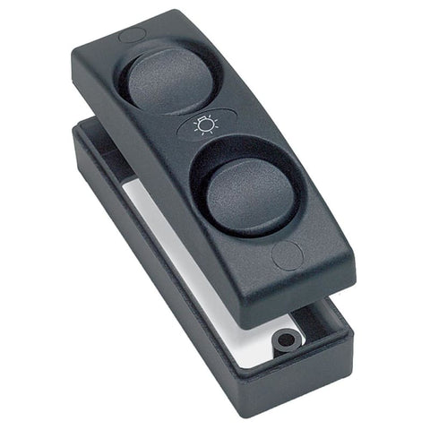 Marinco Contour 1100 Series Double Interior Switch - On/Off - Black [1101-BK] 1st Class Eligible, Brand_Marinco, Electrical, Electrical |