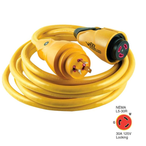 Marinco CS30-25 EEL 30A 125V Shore Power Cordset - 25’ - Yellow [CS30-25] Boat Outfitting, Boat Outfitting | Shore Power, Brand_Marinco,