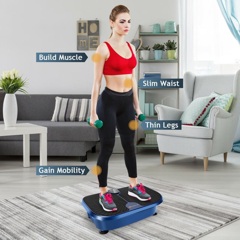 Mini Vibration Fitness Machine with Remote Control and Loop Bands fitness, Fitness Accessories Goplus