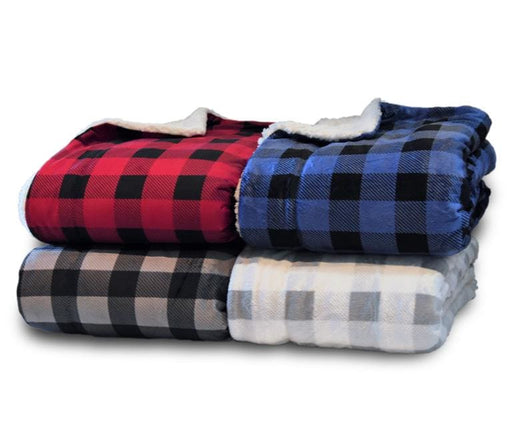 Mink Sherpa Blanket (Plaid) BLANKETS fleece Fleece K-R-S-I