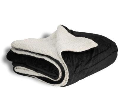 Mink Sherpa Blanket (Solid Colors) Black BLANKETS fleece Fleece K-R-S-I