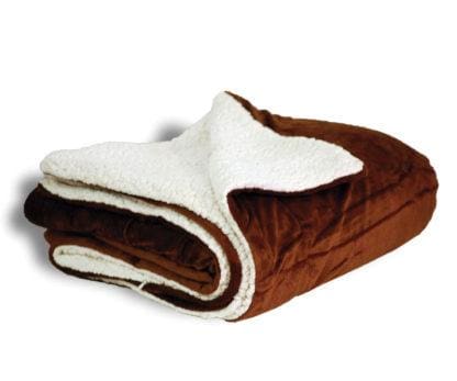 Mink Sherpa Blanket (Solid Colors) Chocolate BLANKETS fleece Fleece K-R-S-I