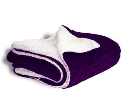 Mink Sherpa Blanket (Solid Colors) Plum BLANKETS fleece Fleece K-R-S-I