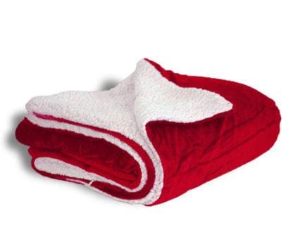 Mink Sherpa Blanket (Solid Colors) Red BLANKETS fleece Fleece K-R-S-I
