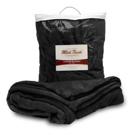Mink Touch Luxury Blanket Black BLANKETS fleece Fleece K-R-S-I
