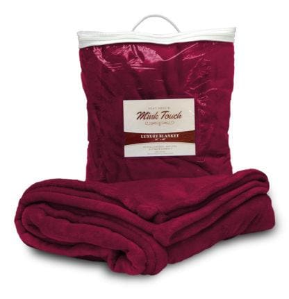 Mink Touch Luxury Blanket Burgundy BLANKETS fleece Fleece K-R-S-I