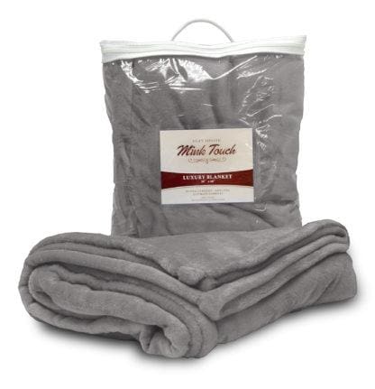 Mink Touch Luxury Blanket Gray BLANKETS fleece Fleece K-R-S-I