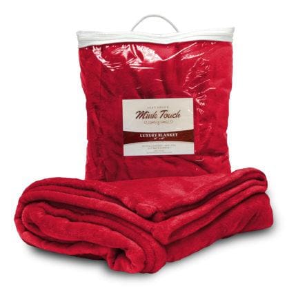 Mink Touch Luxury Blanket Red BLANKETS fleece Fleece K-R-S-I