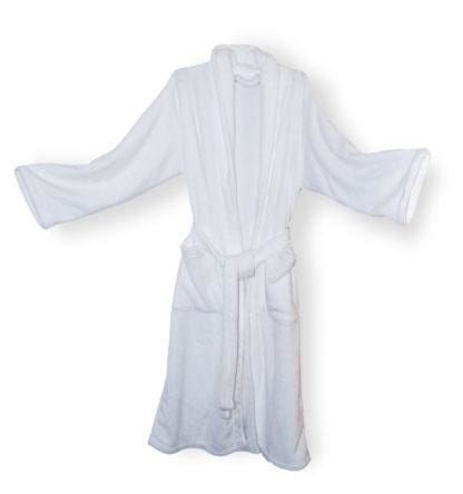 Mink Touch Luxury Robe White fleece Robes Fleece K-R-S-I