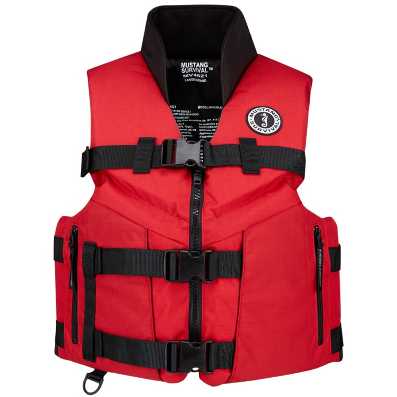 Mustang ACCEL 100 Fishing Foam Vest - Red/Black - Medium [MV4626-123-M-216] Brand_Mustang Survival, Marine Safety, Marine Safety | Personal