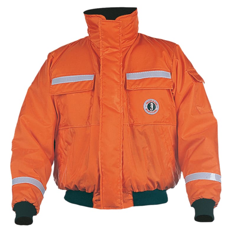 Mustang Classic Flotation Bomber Jacket w/Reflective Tape - Orange - Small [MJ6214T1-2-S-206] Brand_Mustang Survival, Marine Safety, Marine