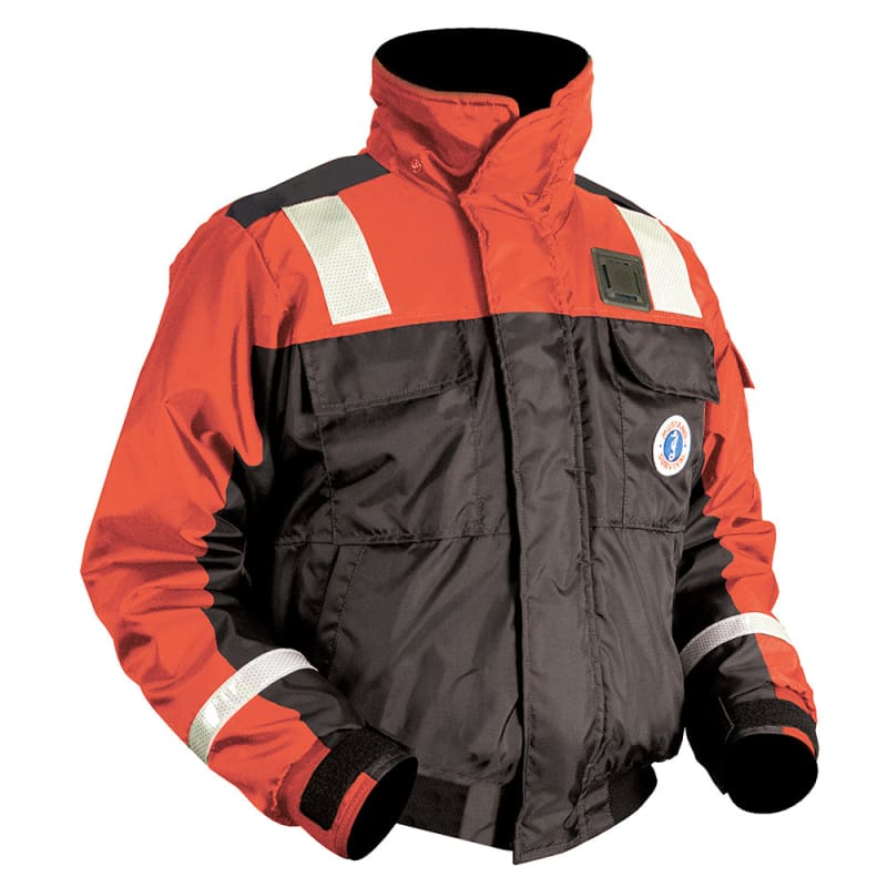 Mustang Classic Flotation Bomber Jacket w/Reflective Tape - Orange/Black - Small [MJ6214T1-33-S-206] Brand_Mustang Survival, Marine Safety,