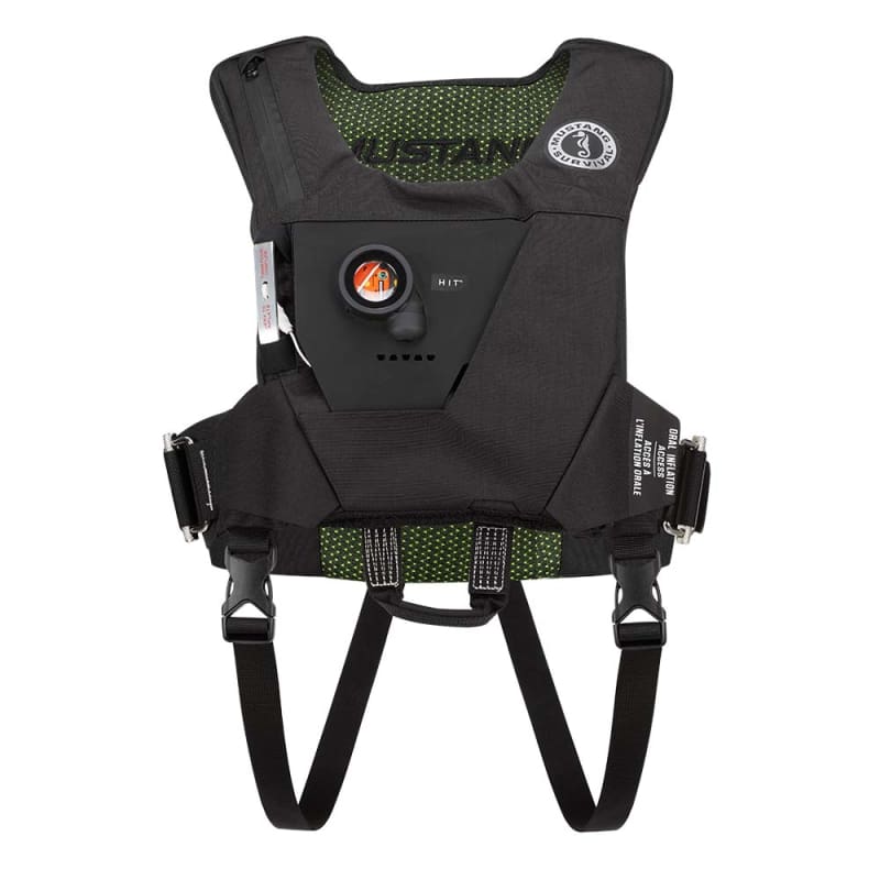 Mustang EP 38 Ocean Racing Hydrostatic Inflatable Vest - Black/Fluorescent Yellow/Green - Automatic/Manual [MD6284-263-0-202] Brand_Mustang
