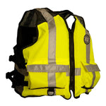 Mustang High Visibility Industrial Mesh Vest - Fluorescent Yellow/Green/Black - 4XL/5XL [MV1254T3-239-4XL/5XL-216] Brand_Mustang Survival,