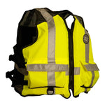 Mustang High Visibility Industrial Mesh Vest - Fluorescent Yellow/Green/Black - Small/Medium [MV1254T3-239-S/M-216] Brand_Mustang Survival,