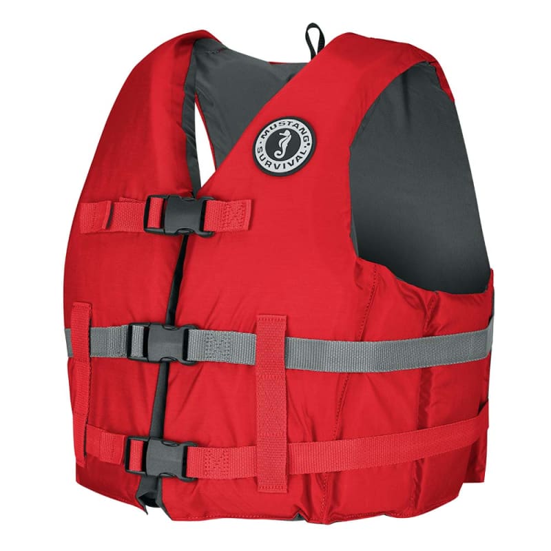 Mustang Livery Foam Vest - Red - Medium/Large [MV701DMS-4-M/L-216] Brand_Mustang Survival, Marine Safety, Marine Safety | Personal Flotation