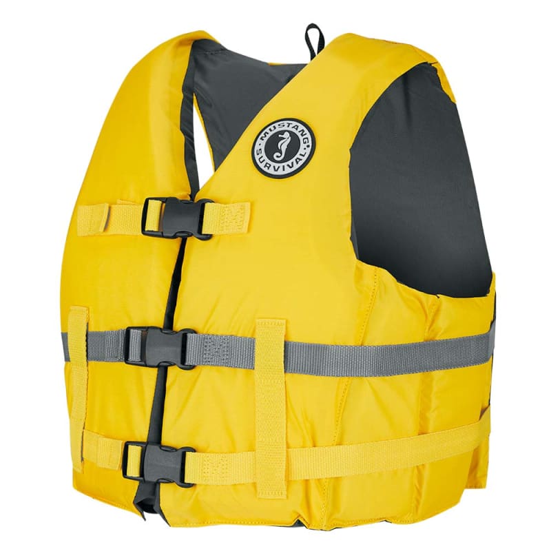 Mustang Livery Foam Vest - Yellow - Medium/Large [MV701DMS-25-M/L-216] Brand_Mustang Survival, Marine Safety, Marine Safety | Personal
